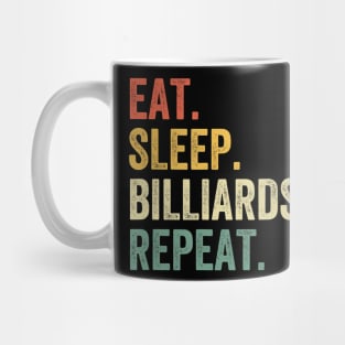 Eat Sleep Billiards Repeat Funny Pool Player Vintage Mug